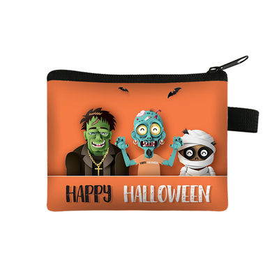 2024 Halloween Cartoon Handtasche Kinder Portable kleine Brieftasche mit gedrucktem Design