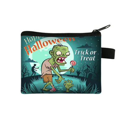 2024 Halloween Cartoon Handtasche Kinder Portable kleine Brieftasche mit gedrucktem Design