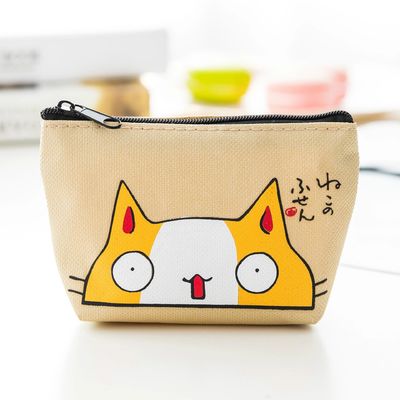 Ruidende süße koreanische rosa Baumwolle Make-up Kosmetik Tasche mit Reißverschluss Logo
