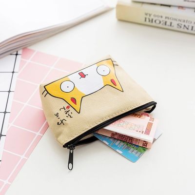 Ruidende süße koreanische rosa Baumwolle Make-up Kosmetik Tasche mit Reißverschluss Logo