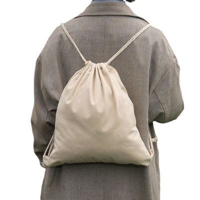 Schultasche Trolley Baumwolle Ziehseile Rucksack mit individuellem Logo-Druck und Markenzeichen