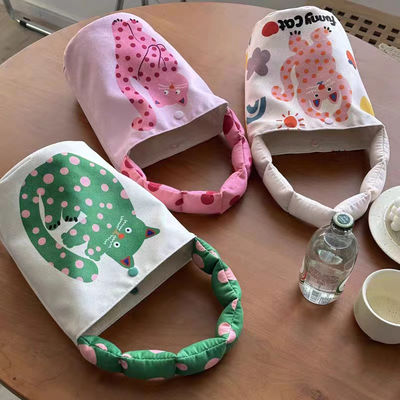 Mini-Cute-Eimer-Tasche Leinwand-Tote-Tasche Vorder Tasche und kundenspezifisches Design
