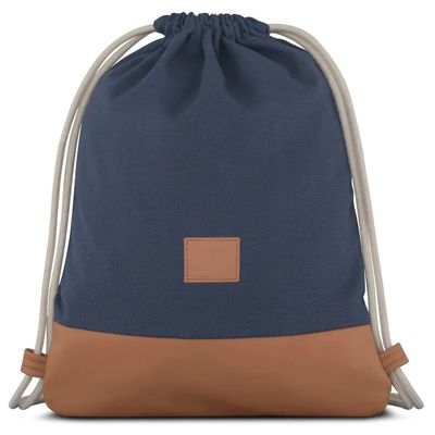 Custom Logo Soft-Loop Baumwolle Stoff Ziehsack für Fitnessstudio und Outdoor-Aktivitäten