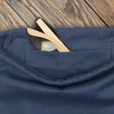 Custom Logo Soft-Loop Baumwolle Stoff Ziehsack für Fitnessstudio und Outdoor-Aktivitäten