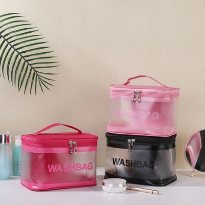 Custom Logo PVC Clear Makeup Bag für Toilettenartikel und Kosmetikorganisation