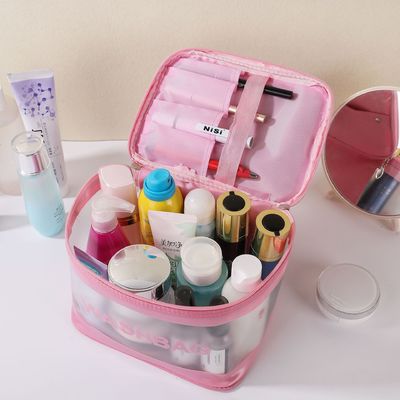 Custom Logo PVC Clear Makeup Bag für Toilettenartikel und Kosmetikorganisation