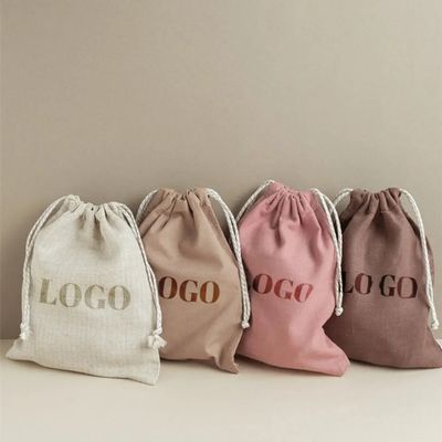 Personalisierte bunte Leinwand Baumwolle Schnur Tasche mit doppelten Schnur Stil PUNCH