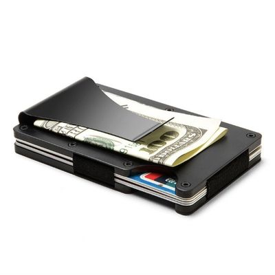 Wiederverwendbarer RFID-Blocking-Aluminiumkartenhalter/Smart Metal Slim Men Wallets/Minimalist Aluminium Wallet