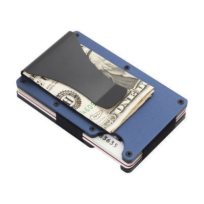 Wiederverwendbarer RFID-Blocking-Aluminiumkartenhalter/Smart Metal Slim Men Wallets/Minimalist Aluminium Wallet