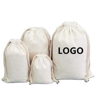 Benutzerdefiniertes Logo akzeptiert 100% organische Baumwolle Leinwand Beutel für personalisierte Geschenkverpackung