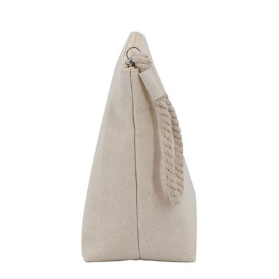 OEM/ODM Akzeptable Baumwoll-Calico-Make-up-Tasche mit Reißverschluss für natürliche Recyclingreisen
