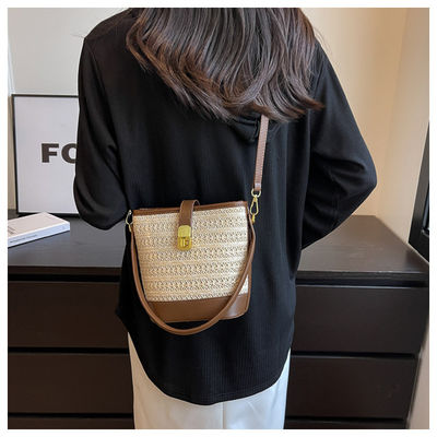 Keine Dekoration Gewebte Korb-Tote-Taschen kundenspezifische Designer-Handtaschen für Frauen und Mädchen