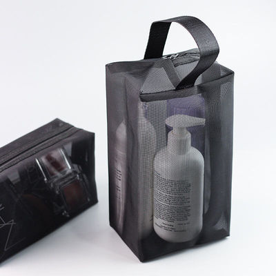 Transparent Mesh Toilettensack für Geschäftsreisen Portable Wasch Dusche Kosmetik Tasche