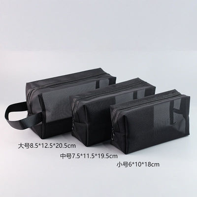 Transparent Mesh Toilettensack für Geschäftsreisen Portable Wasch Dusche Kosmetik Tasche