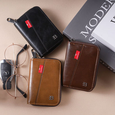 Leder-Herr-Geldbörse mit Münzen Geldbörsen Geldkartenhalter und Schlüsselanhänger Designer