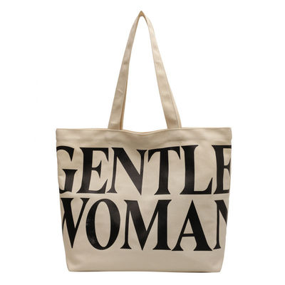 Custom Logo Natürliche Leinwand Baumwolle Tote Tasche perfekt für Reisen und Ausflüge