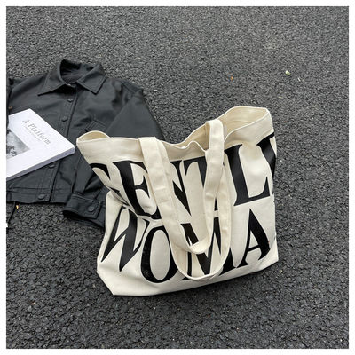 Custom Logo Natürliche Leinwand Baumwolle Tote Tasche perfekt für Reisen und Ausflüge