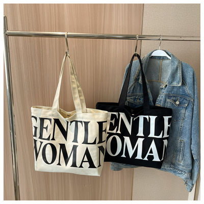 Custom Logo Natürliche Leinwand Baumwolle Tote Tasche perfekt für Reisen und Ausflüge