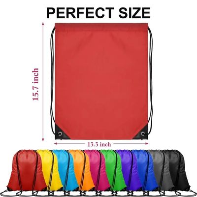 Schultasche Trolleybus Custom Logo Nylon Ziehen String Rucksack mit wasserdichtem Material