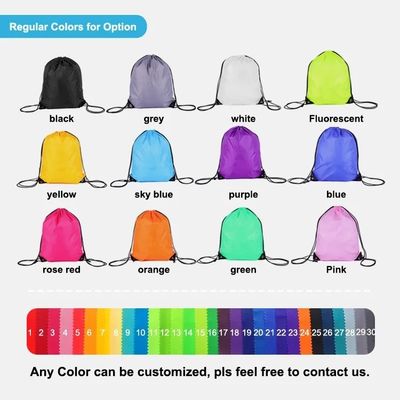 Schultasche Trolleybus Custom Logo Nylon Ziehen String Rucksack mit wasserdichtem Material