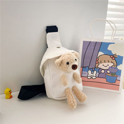 Mini Canvas Bag 2024 Cross-Body Cute Bear Chest Bag für Jungen und Mädchen angepasste Farbe