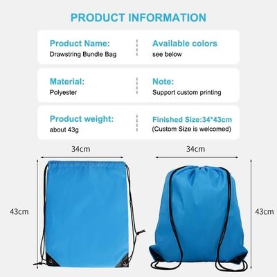 Schultasche Trolleybus Custom Logo Nylon Ziehen String Rucksack mit wasserdichtem Material