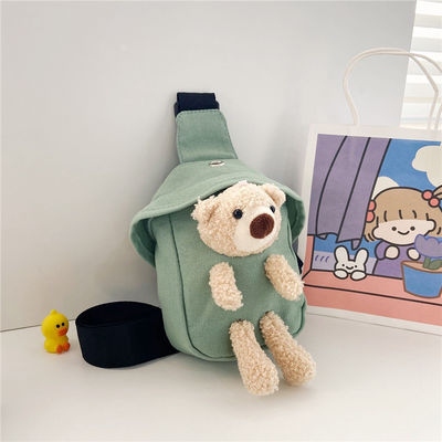 Mini Canvas Bag 2024 Cross-Body Cute Bear Chest Bag für Jungen und Mädchen angepasste Farbe