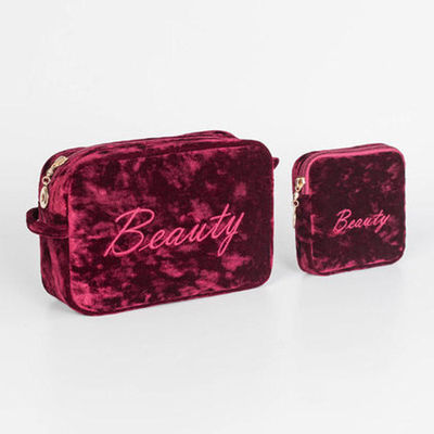 Portable Samt wasserdichte Make-up-Tasche für die Reise Aufbewahrung Tasche Kosmetikkoffer