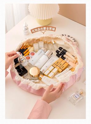 Custom Logo Design PVC Make-up Bag Massivmuster Typ Ziehseile Toilettenartikel Reisetasche