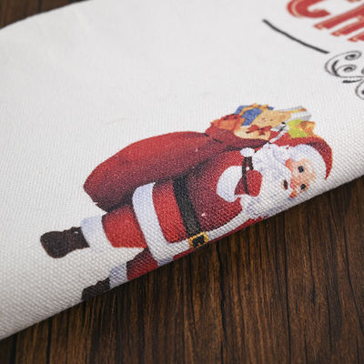 Persönliches Logo 2022 Weihnachtsschnur Taschen 100% Baumwolle Weihnachtsmann Strümpfe Süßigkeiten Nüsse Geschenkpackung