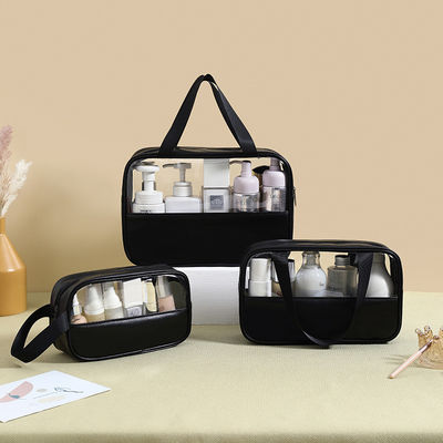 Massivmuster Transparent PU Make-up Brush Beauty Skin Care Tasche für benutzerdefiniertes Logo