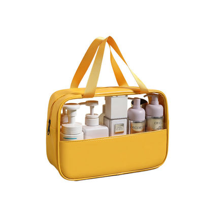 Massivmuster Transparent PU Make-up Brush Beauty Skin Care Tasche für benutzerdefiniertes Logo