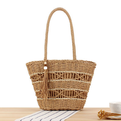 Farbe Maßgeschneiderte Mode Sommer Strandtasche Frau Lady Stroh Messenger Tote Taschen Schultertaschen Handtaschen
