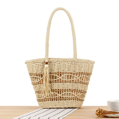 Farbe Maßgeschneiderte Mode Sommer Strandtasche Frau Lady Stroh Messenger Tote Taschen Schultertaschen Handtaschen