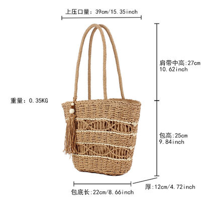 Farbe Maßgeschneiderte Mode Sommer Strandtasche Frau Lady Stroh Messenger Tote Taschen Schultertaschen Handtaschen
