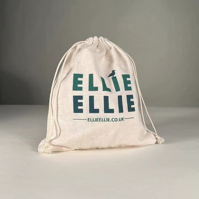 Custom-Logo-Druck organische Leinwand Baumwolle Schnürbeutel für Schmuck Verpackung Nachfrage