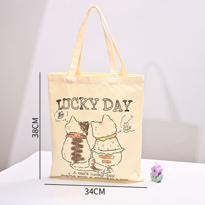 Custom Logo Schwarzer Griff Leinwandbeutel 100% Baumwolle Tote-Tasche für Ihre Geschäftsanforderungen
