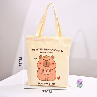 Custom Logo Schwarzer Griff Leinwandbeutel 100% Baumwolle Tote-Tasche für Ihre Geschäftsanforderungen