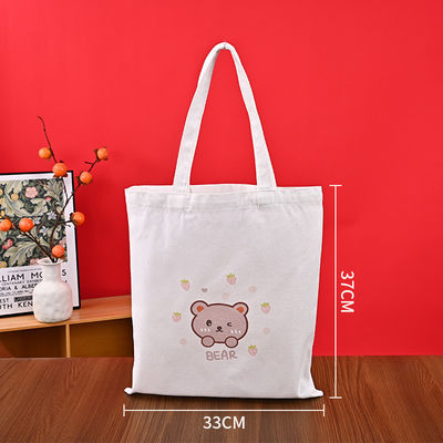 Custom Logo Schwarzer Griff Leinwandbeutel 100% Baumwolle Tote-Tasche für Ihre Geschäftsanforderungen