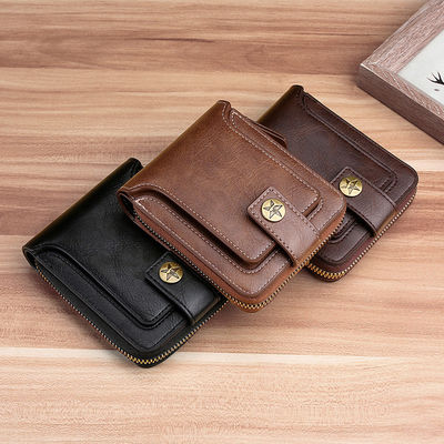 Kurze Bifold Leder Brieftasche für Männer und Frauen Designer Münze Tasche Front Tasche Brieftasche