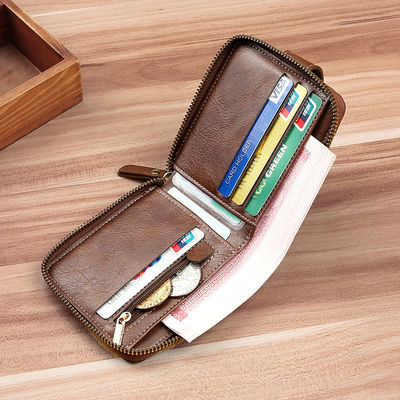 Kurze Bifold Leder Brieftasche für Männer und Frauen Designer Münze Tasche Front Tasche Brieftasche