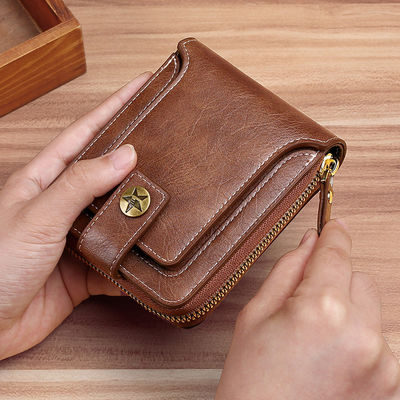 Kurze Bifold Leder Brieftasche für Männer und Frauen Designer Münze Tasche Front Tasche Brieftasche