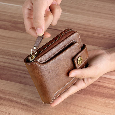 Kurze Bifold Leder Brieftasche für Männer und Frauen Designer Münze Tasche Front Tasche Brieftasche