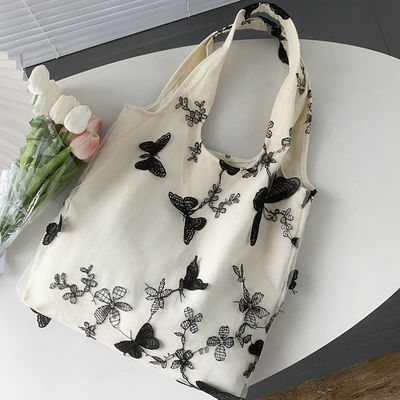 Unisex Polyester Auskleidungsmaterial Koreanische Version Kuhschultertasche mit Schmetterlingsdruck