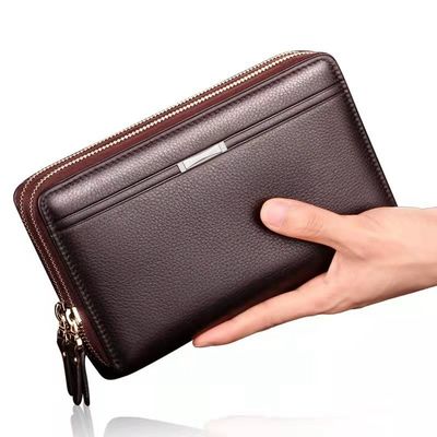 Genuine Leder-Hände-Vorder Tasche Brieftasche Custom Logo Tasche Dünne RFID-Blockkartenhalter