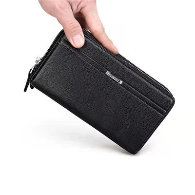 Genuine Leder-Hände-Vorder Tasche Brieftasche Custom Logo Tasche Dünne RFID-Blockkartenhalter