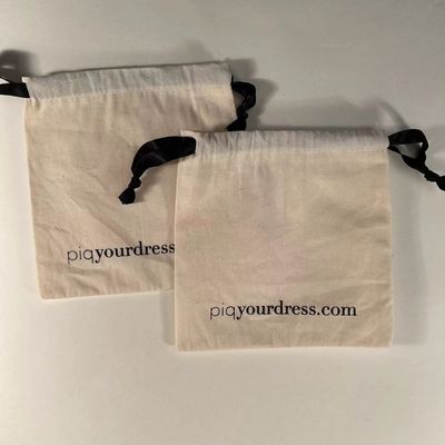 Geschenke Maßgeschneiderte Größe Kleine Große weiße Muslin Tasche Schmuck Leinwand Baumwolle Schnur Tasche