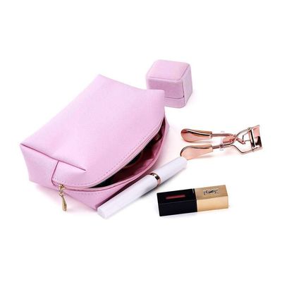 Make-up-Kosmetik-Tasche nicht gewebte langlebige Reißverschlussbeutel Waschbar Eco-Friendly Pink OEM/ODM