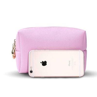 Make-up-Kosmetik-Tasche nicht gewebte langlebige Reißverschlussbeutel Waschbar Eco-Friendly Pink OEM/ODM