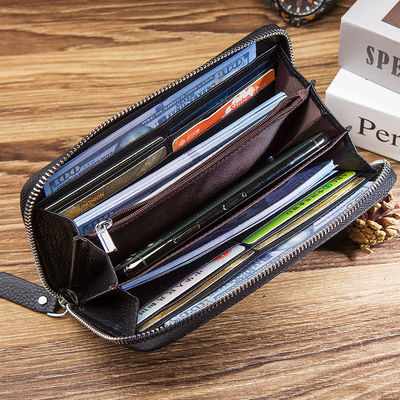Slim Genuine Wallet Holder Tasche aus echtem Leder mit Custom Logo von Customized